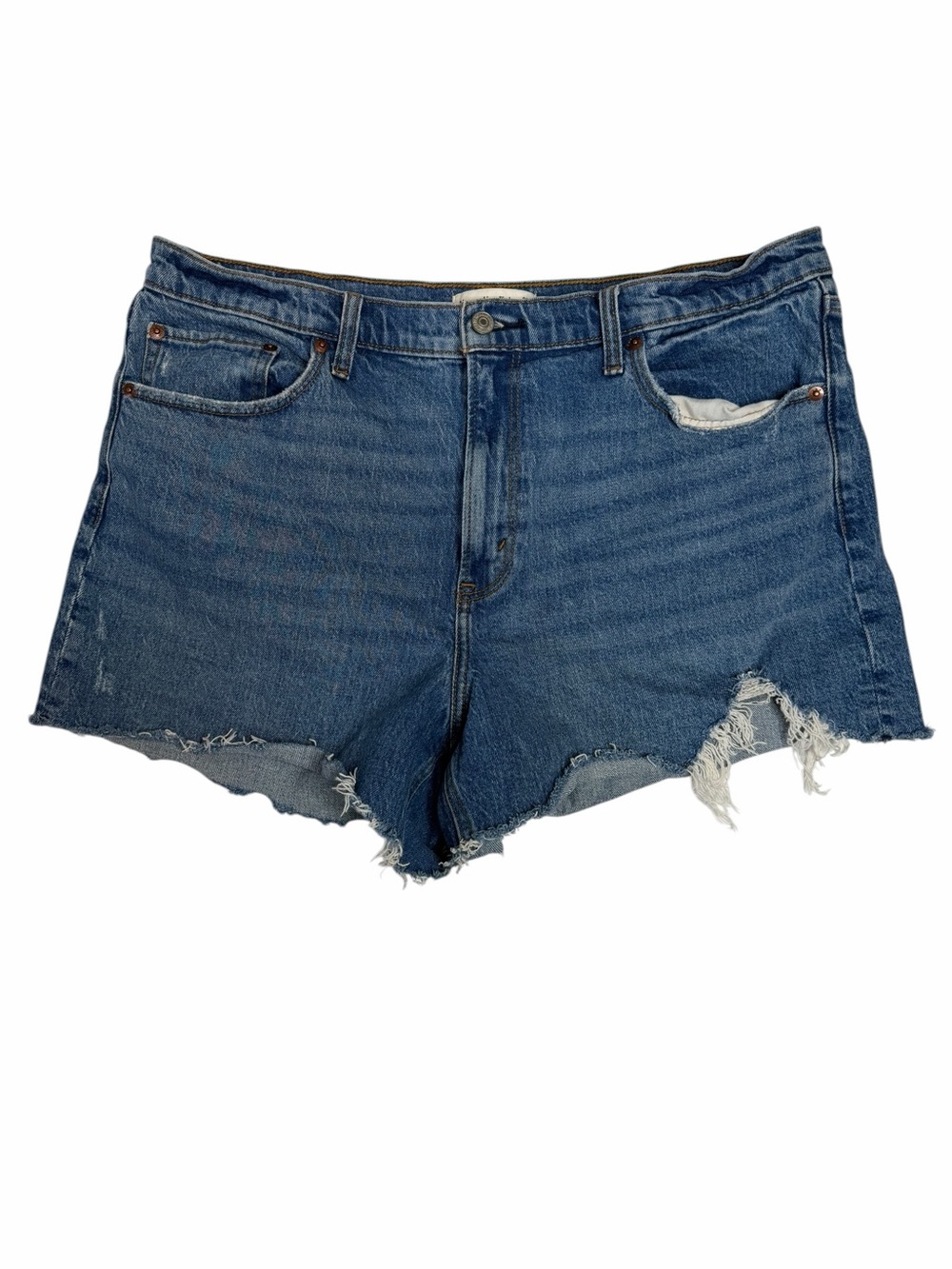 Abercrombie & Fitch 4” Mom Short High Rise Jean Shorts Size 33